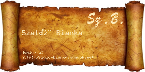 Szaló Bianka névjegykártya