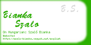 bianka szalo business card
